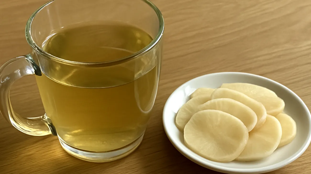 Fenchel-Anis-Tee mit fermentierten Rübenscheiben"