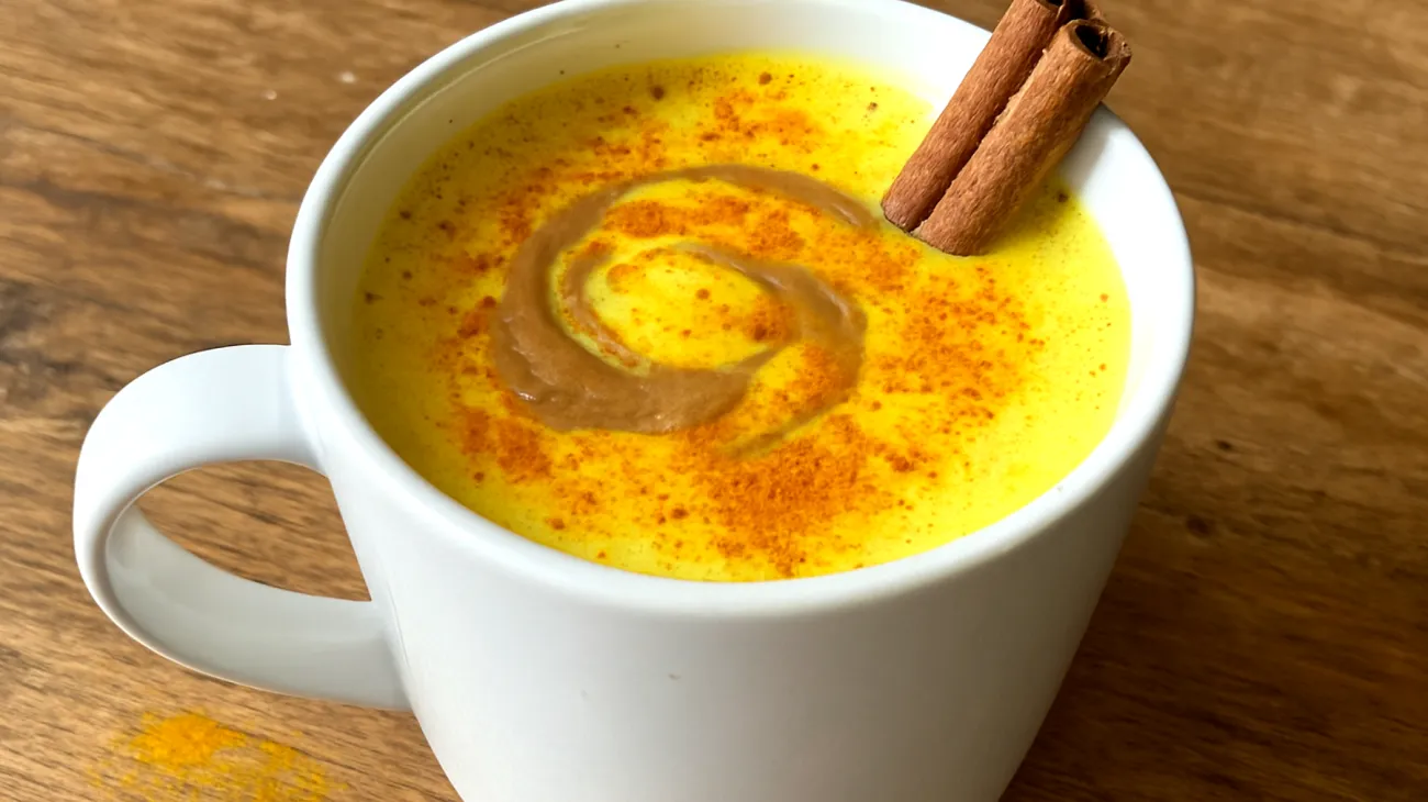 Goldene Milch mit Ashwagandha und Mandelbutter"